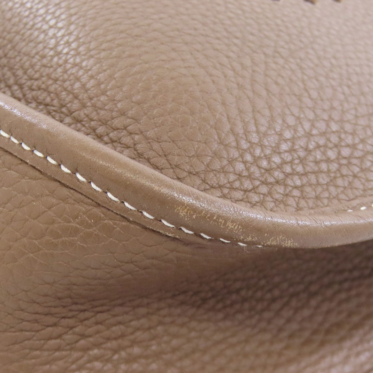 HERMES Shoulder Bag Taurillon Clemence beige Evelyn 3 PM Etoupe Gold Metal Women  d