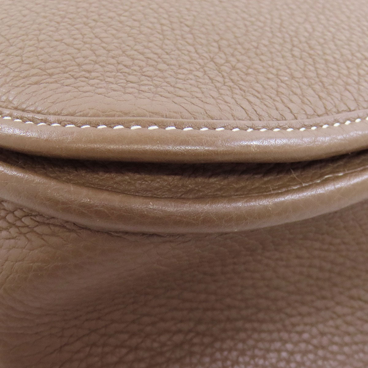 HERMES Shoulder Bag Taurillon Clemence beige Evelyn 3 PM Etoupe Gold Metal Women  d