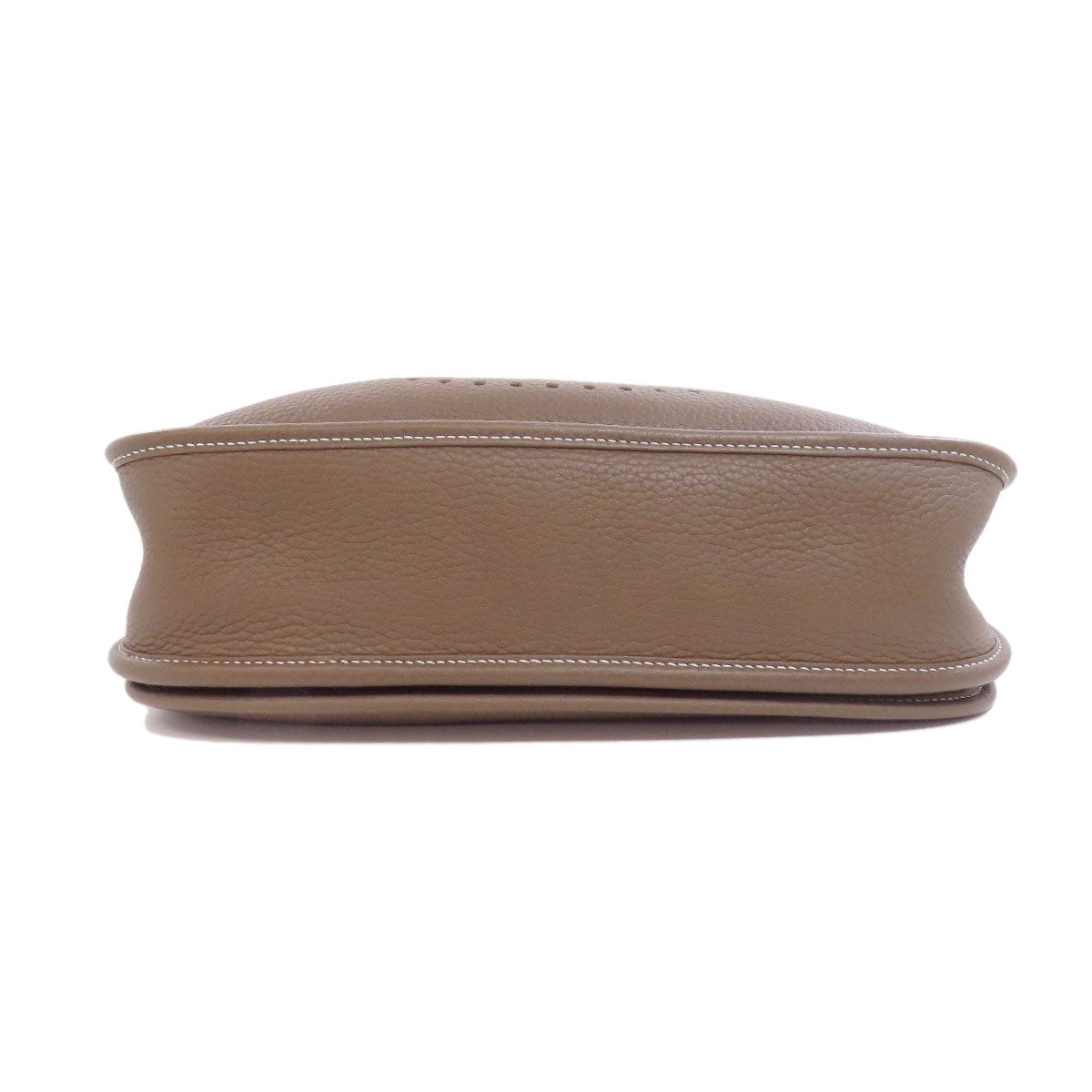 HERMES Shoulder Bag Taurillon Clemence beige Evelyn 3 PM Etoupe Gold Metal Women  d