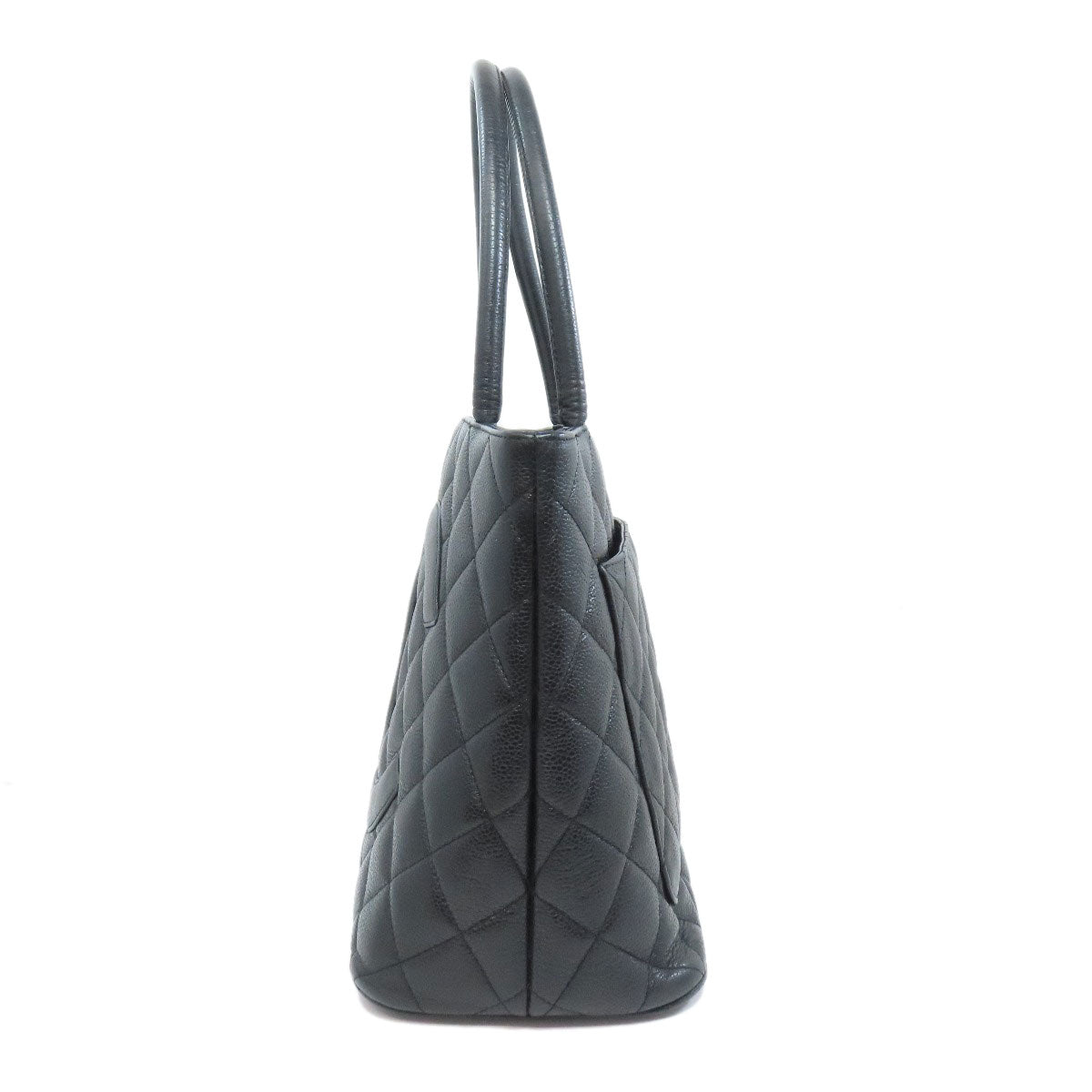 CHANEL Tote Bag Grained Calfskin Skin black   Tote Gold Metal
