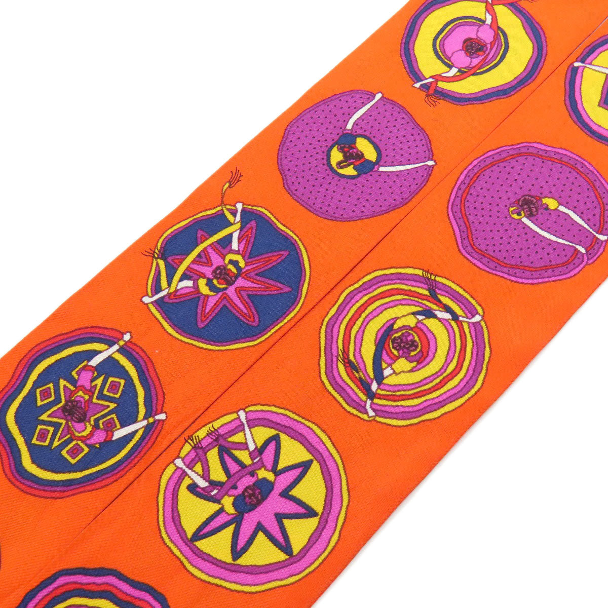 HERMES scarf silk Orange Twilly ballerina Women  d