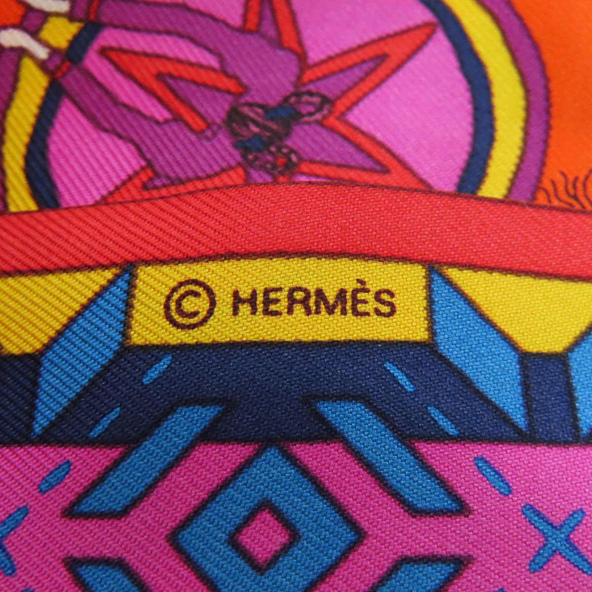 HERMES scarf silk Orange Twilly ballerina Women  d