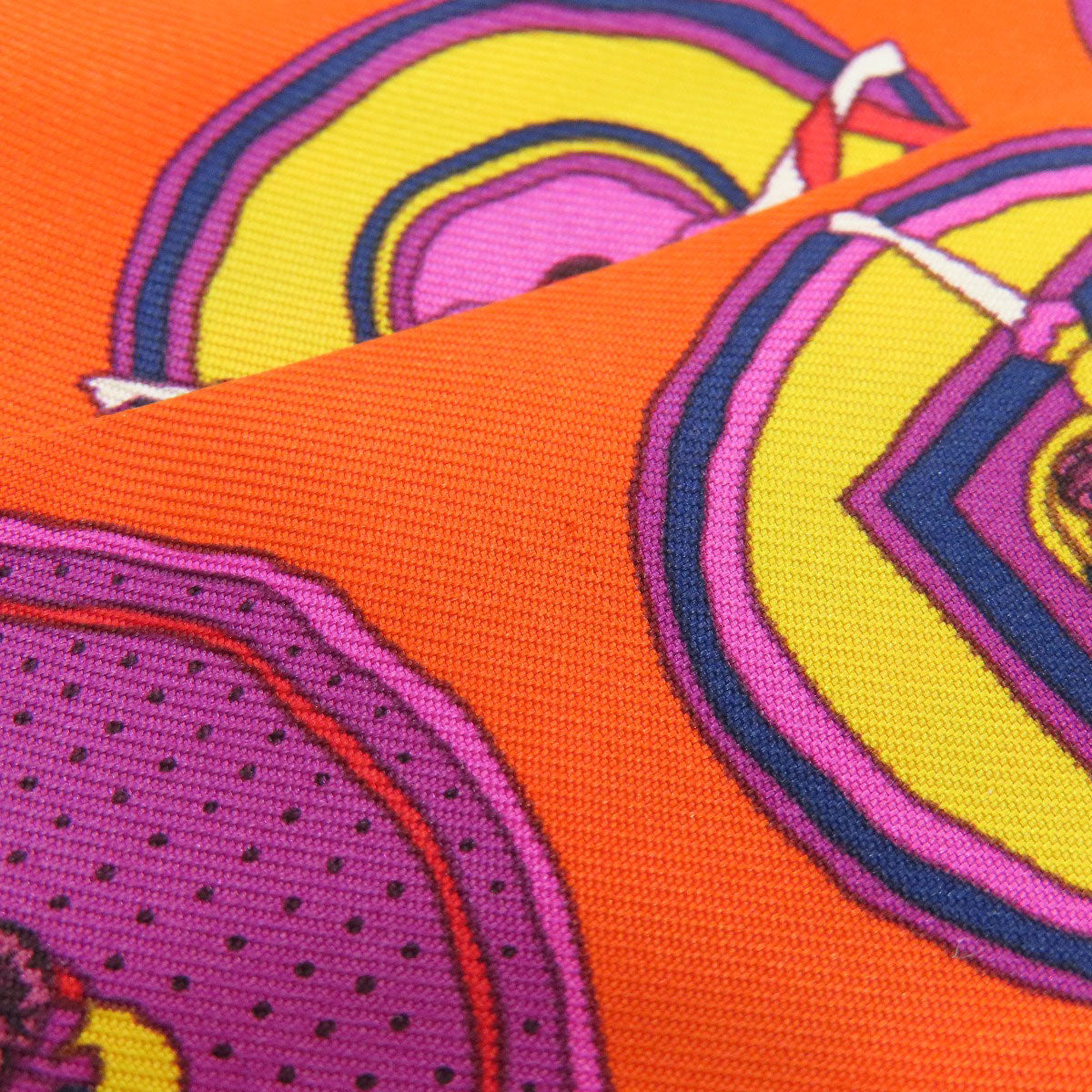 HERMES scarf silk Orange Twilly ballerina Women  d