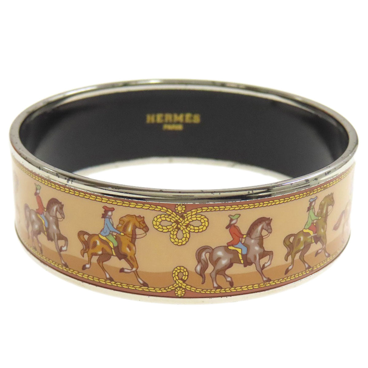 HERMES bracelet metallic Brown Emaille GM Women  d