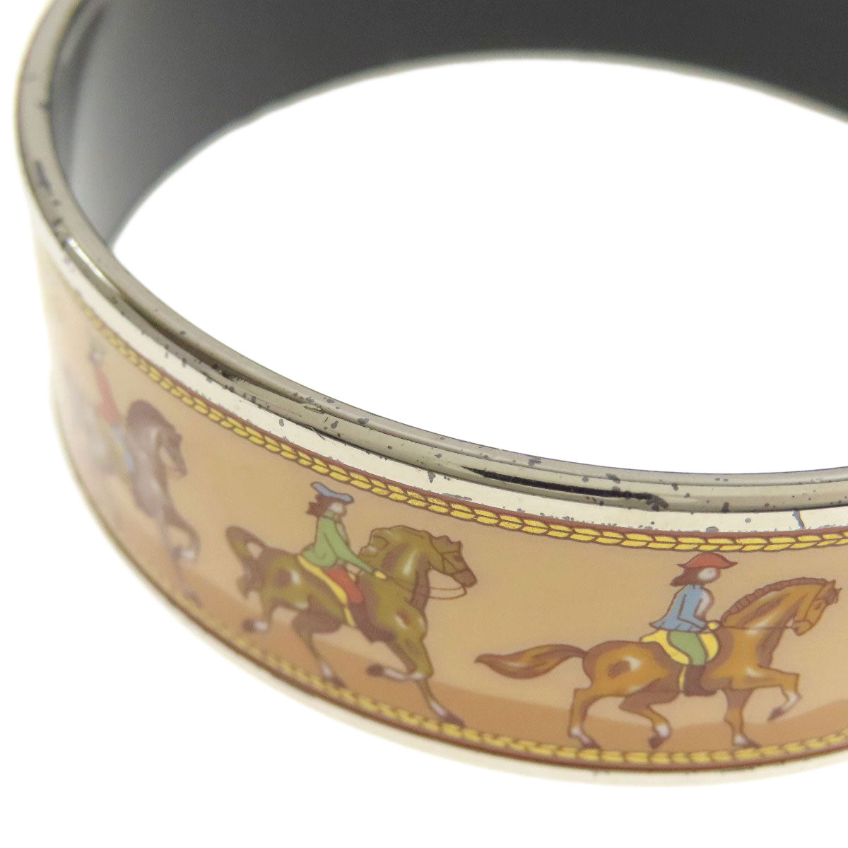 HERMES bracelet metallic Brown Emaille GM Women  d