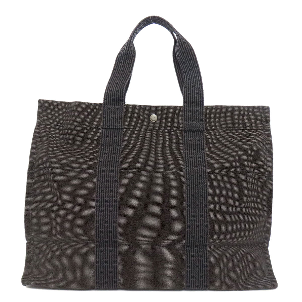 HERMES Tote Bag canvas gray Her LineGM Women  d
