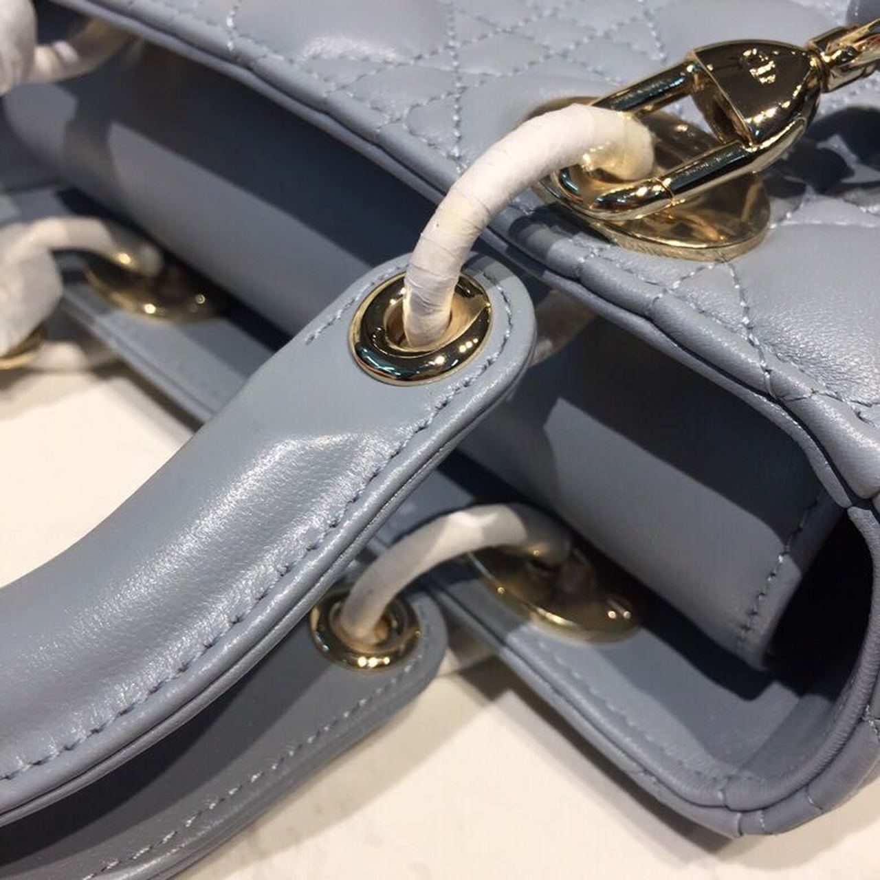 Top Quality Small Lady My ABCBag Denim Blue Cannage For Women 20cm/8in CD M0538OCAL_M90B