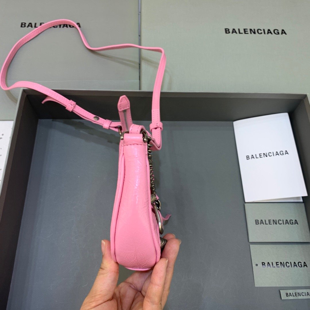 Top Quality Le Cagole Mini Bag With Chain Light Pink, For Women,  Bags 8.2in/21cm