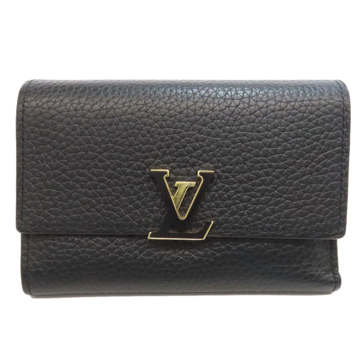 LOUIS VUITTON Bifold Wallet M62157 Taurillon Clemence black Portefeuille Compact Women  d