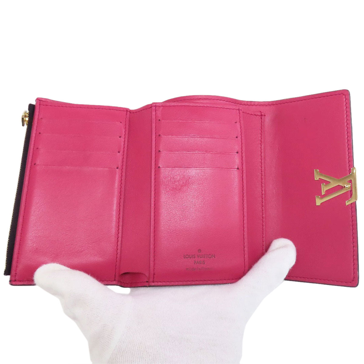 LOUIS VUITTON Bifold Wallet M62157 Taurillon Clemence black Portefeuille Compact Women  d