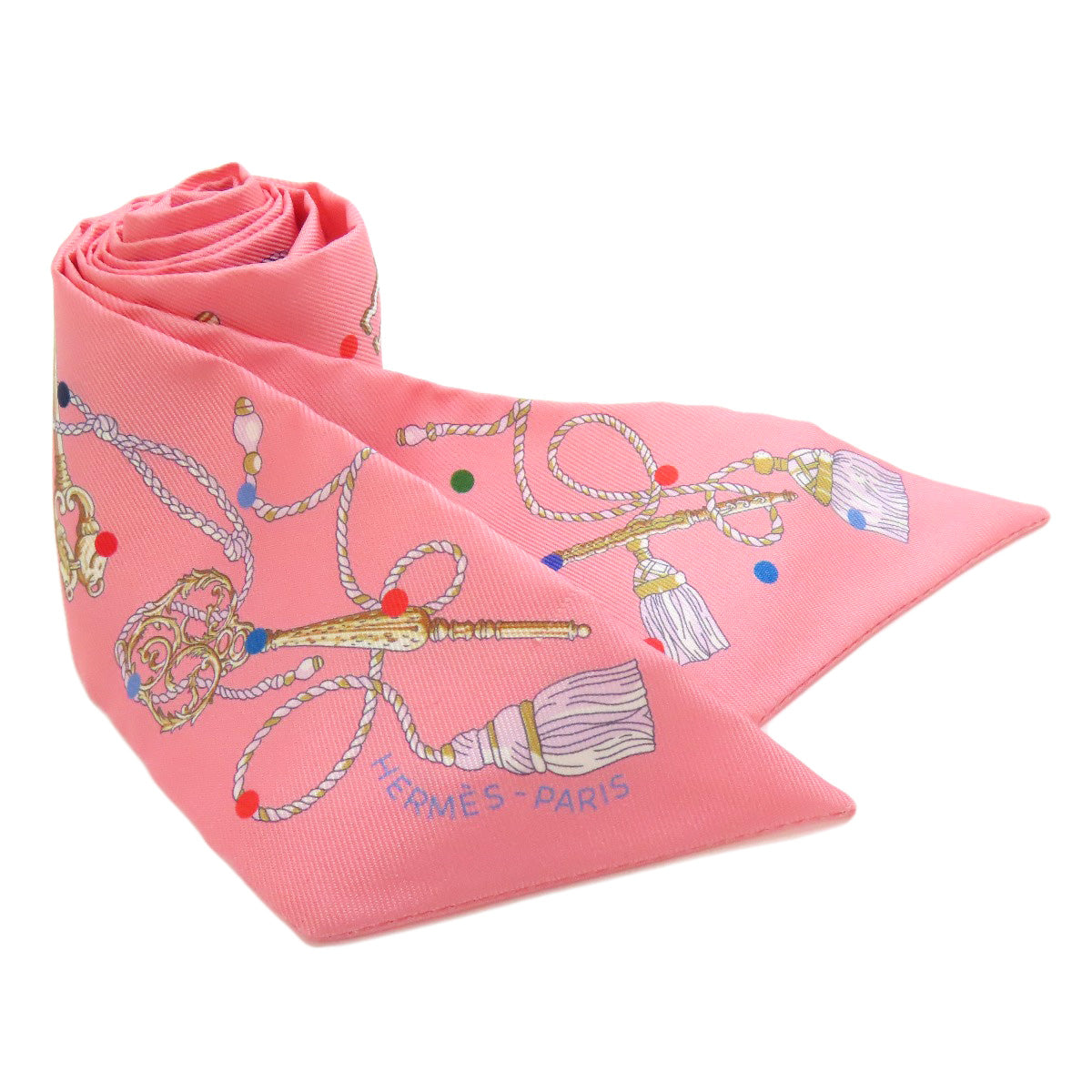 HERMES scarf silk pink Twilly Women  d