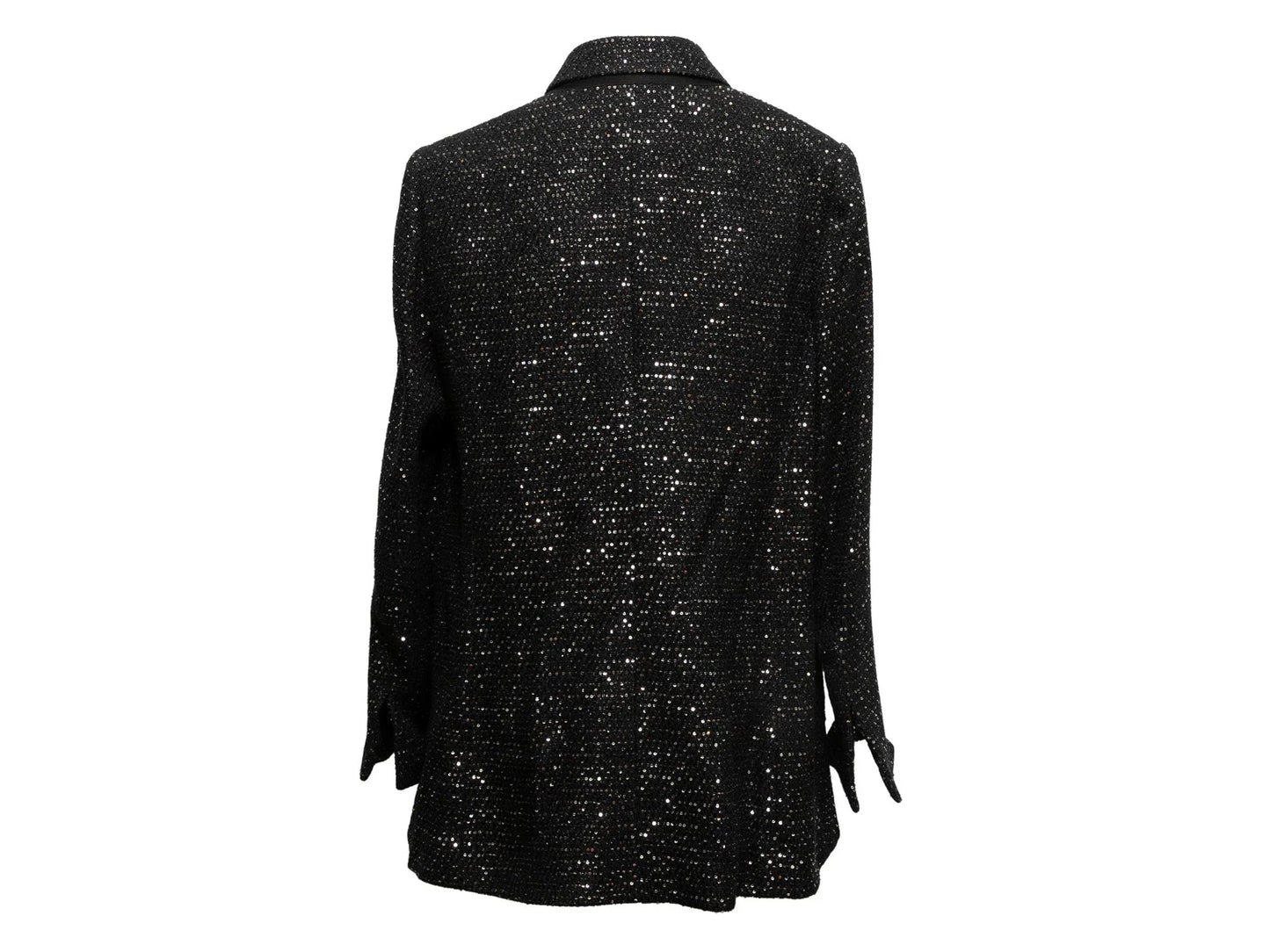 Black & Silver Chanel Cruise 2011 St. Tropez Tweed Blazer Size FR 48