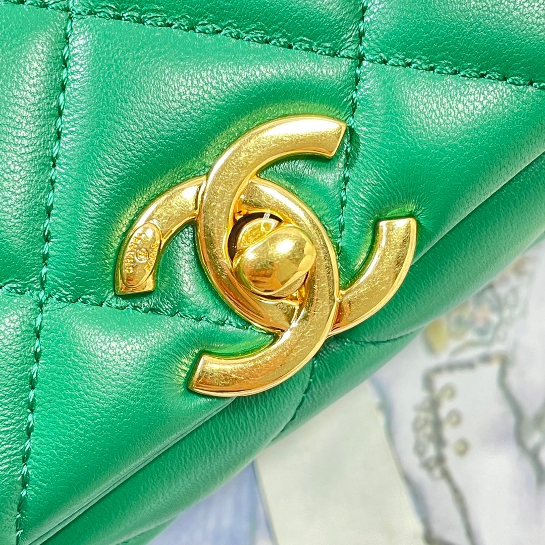 CHLLarge Top Qualityap Bag Gold Hardware Green For Women Handbags, Shoulder Bags 9.1in/23cm AS3367