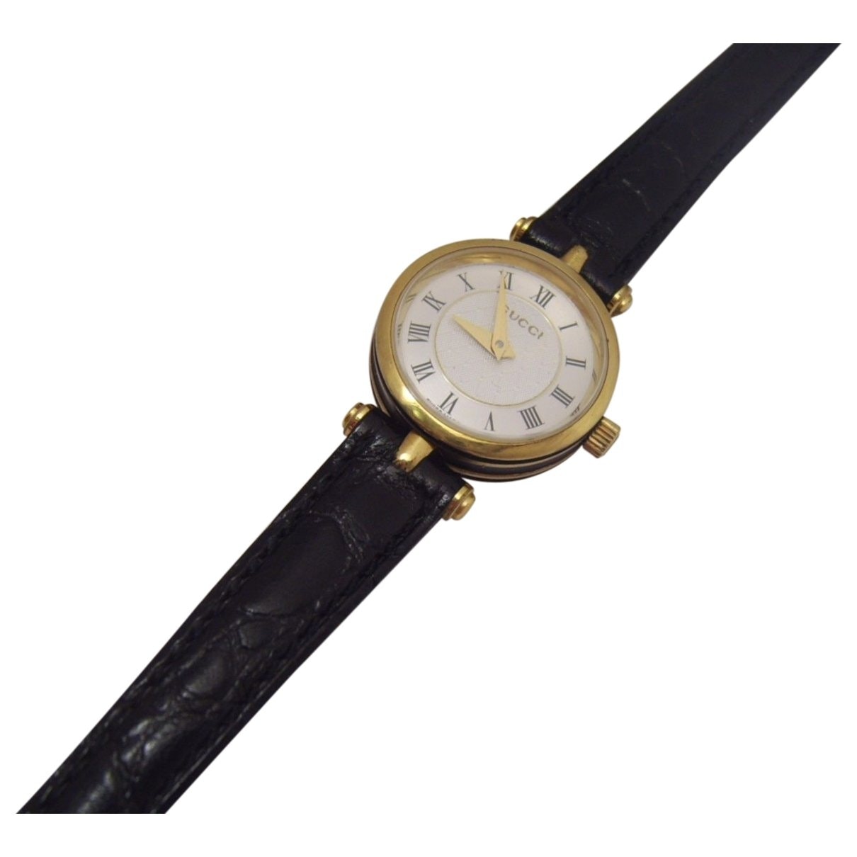 Gucci black steel watch