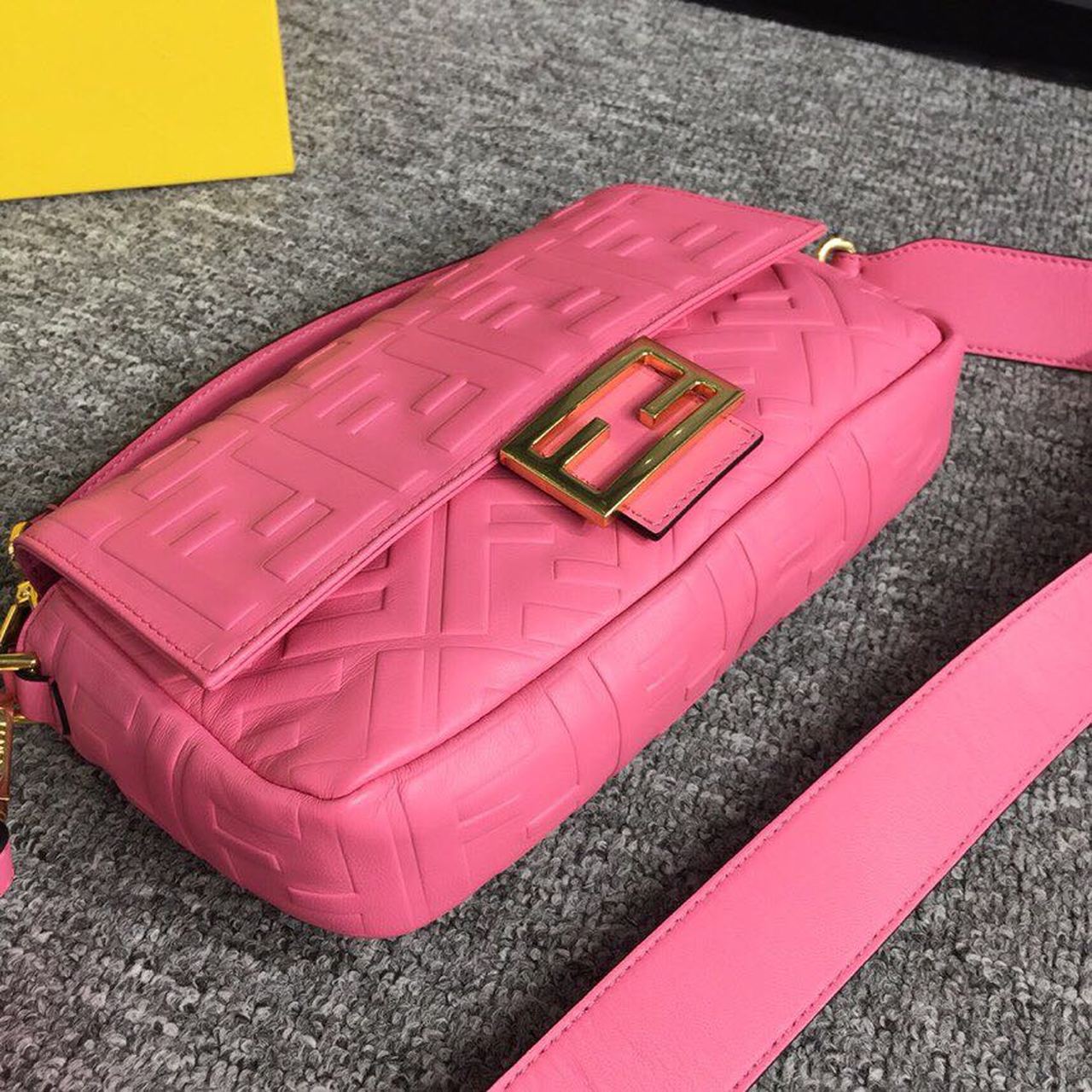Top QualityTop Quality Baguette Nappa Pink For Women, Women’s Handbags, Shoulder And Crossbody Bags 10in/27cm FF 8BR600