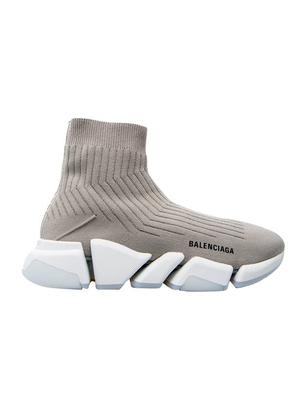 Luxury Balenciaga Trending 2025 Speed 2.0 Knit High Top Sneakers Grey