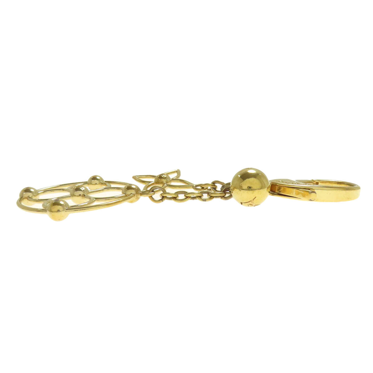 LOUIS VUITTON key ring M67931 metallic gold Blue me