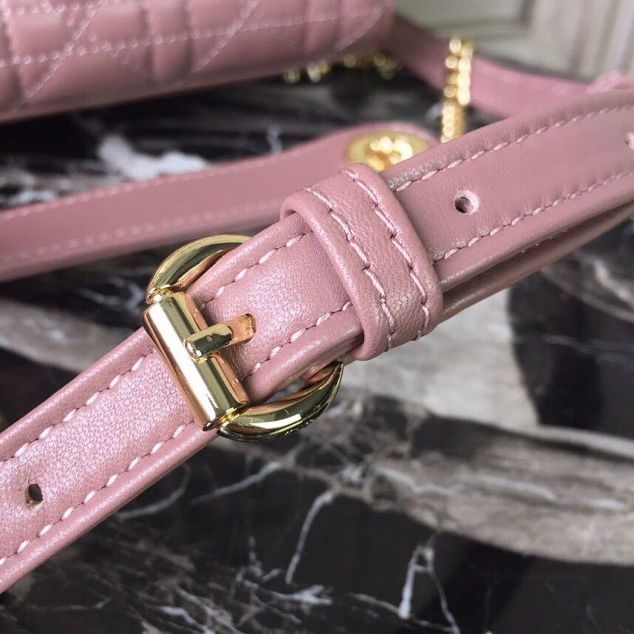 Top Quality Mini Lady Bag Gold Toned Hardware Dusty Pink For Women 18cm/7in CD