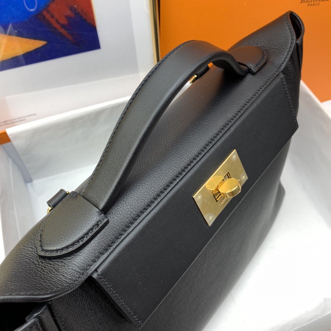 Top Quality 24/24 Clemence Swift Black For Women, Handbags, Shoulder Bags 11.4in/29cm