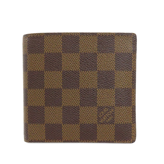 LOUIS VUITTON Bifold Wallet N61675 Damier canvas Brown Portefeuille�EMarco Women
