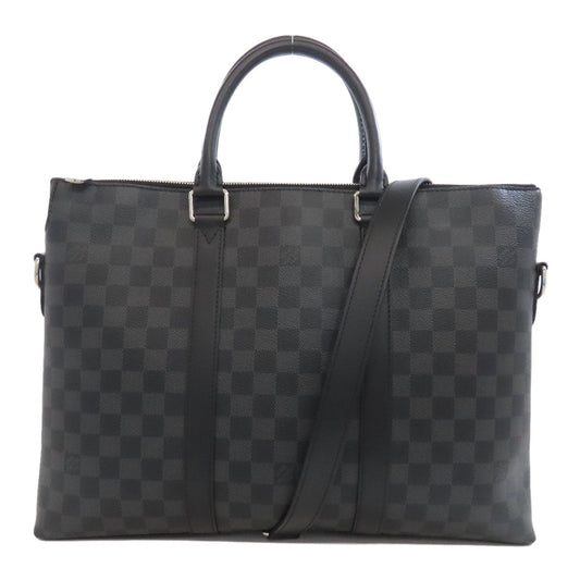 LOUIS VUITTON Business bag N40024 Damier canvas gray Anton Briefcase mens