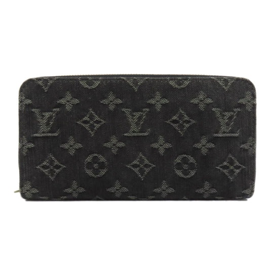LOUIS VUITTON Long Wallet Purse M95614 denim black Zippy wallet Women