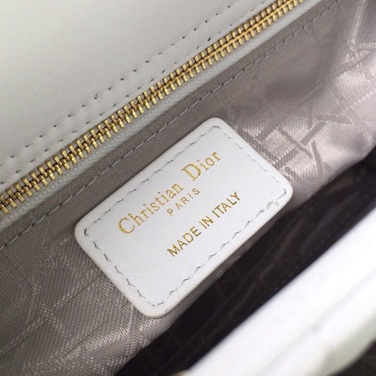Top Quality Small Lady Bag Gold Toned Hardware White For Women 20cm/8in CD M0538OCAL_M030