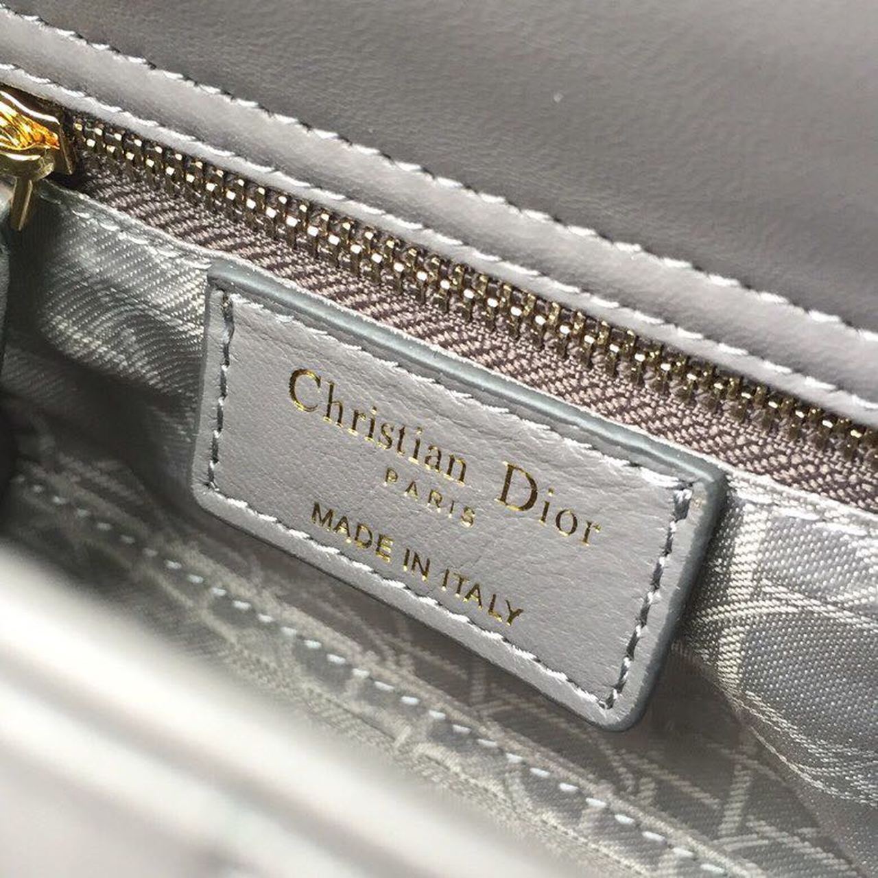 Top Quality Mini Lady Bag Gold Toned Hardware Grey For Women 18cm/7in CD