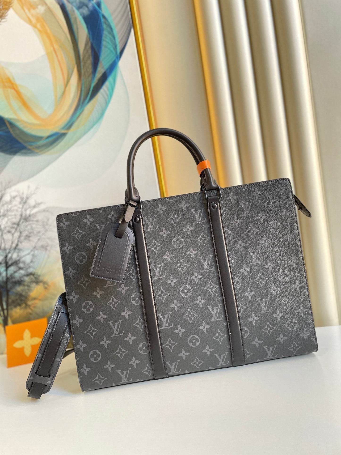 Top Quality Sac Plat Horizontal Zippe Monogram Eclipse For Men, Bags, Shoulder And Crossbody Bags 15.4in/39cm Top Quality M45265
