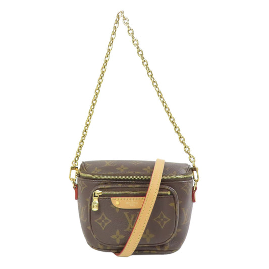 LOUIS VUITTON Handbag M82335 Monogram canvas Brown mini bum bag