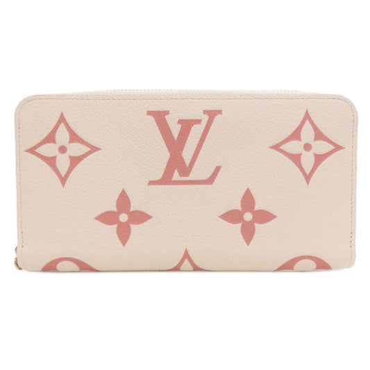 LOUIS VUITTON Long Wallet Purse M81914 Ann Platt beige Zippy wallet