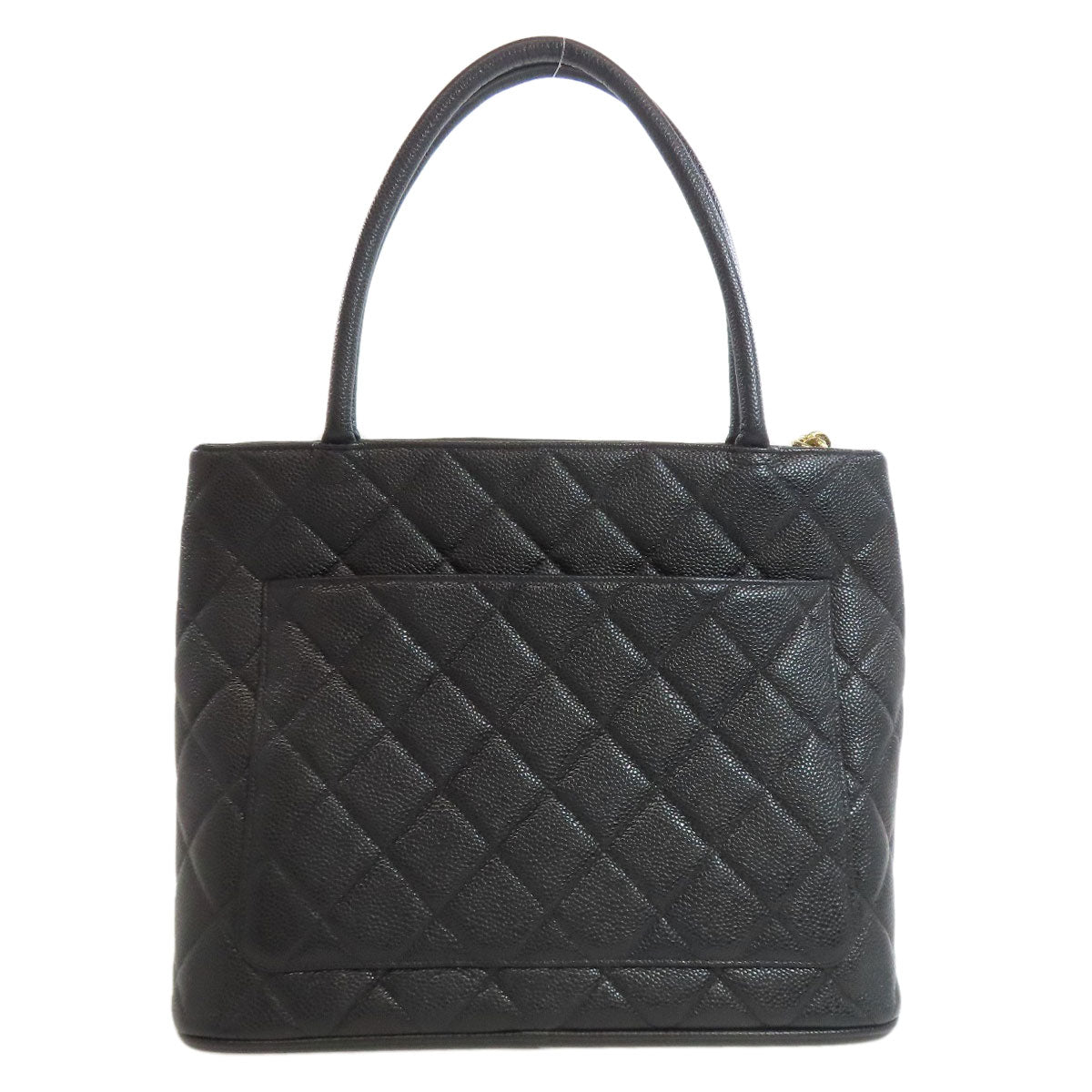 CHANEL Tote Bag Grained Calfskin Skin black   Tote Gold Metal
