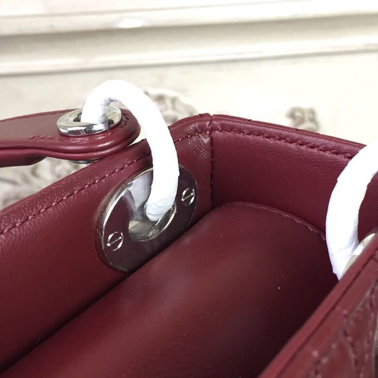 Top Quality Mini Lady Bag with Chain SiTop Qualityer Hardware Burgundy For Women 6.5in/17cm CD