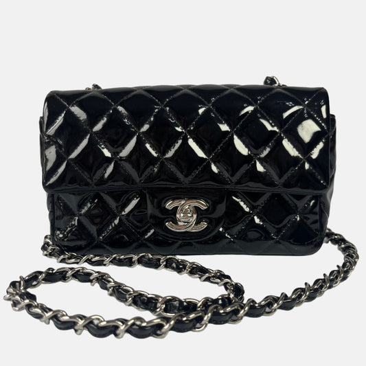 [NOT FOR SALE] Part 2/3 Chanel Classic Flap Rectangular Mini Black Patent Leather Silver Hardware, 2013-2014