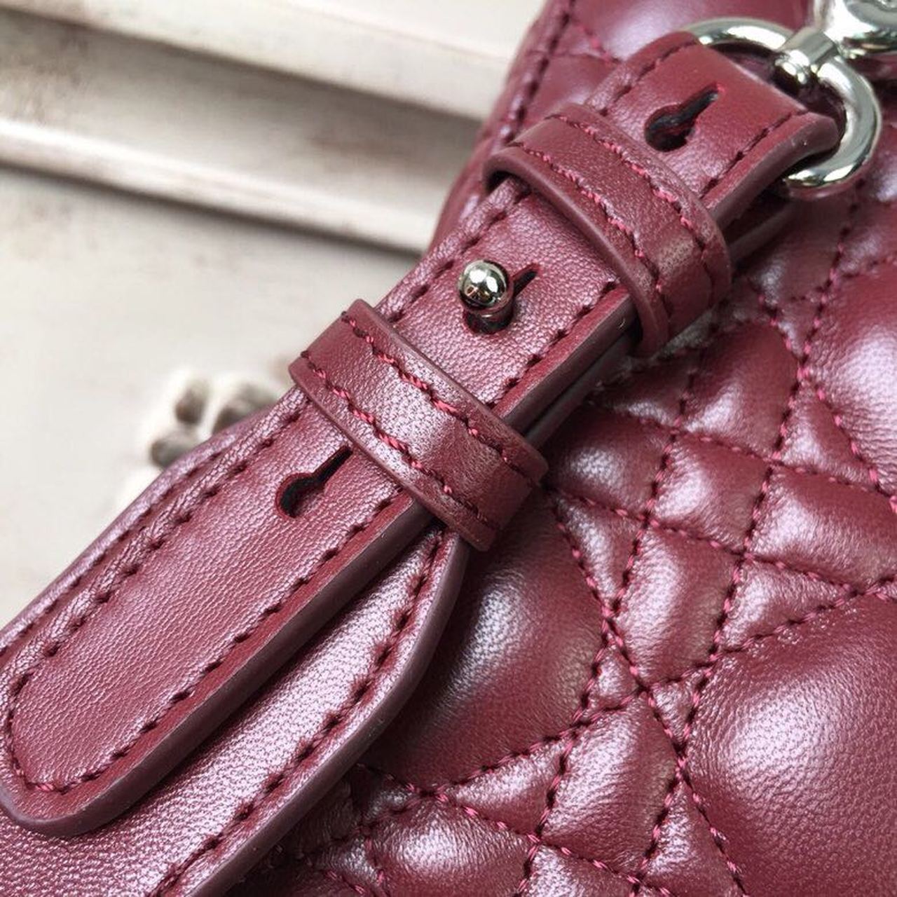 Top Quality Small Lady Bag SiTop Qualityer Hardware Burgundy For Women 8in/20cm CD
