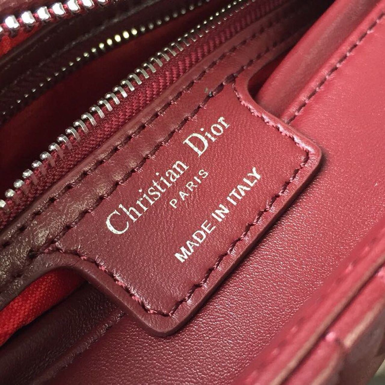 Top Quality MeTop Qualityum Lady Bag SiTop Qualityer Hardware Burgundy For Women 9.5in/24cm CD