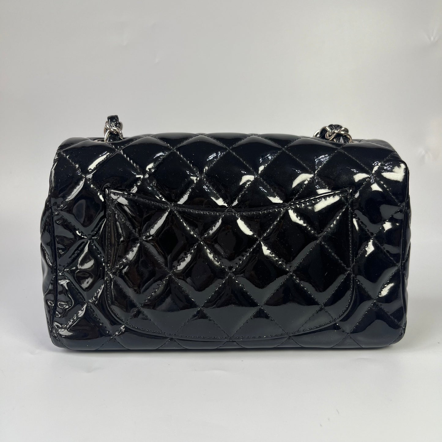 [NOT FOR SALE] Part 2/3 Chanel Classic Flap Rectangular Mini Black Patent Leather Silver Hardware, 2013-2014