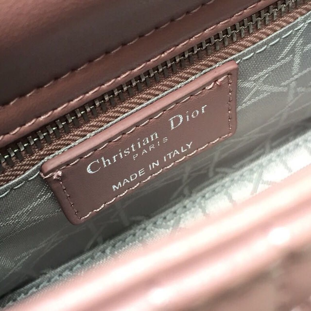 Top Quality Mini Lady Bag with Chain Silver Hardware Dusty Pink For Women 6.5in/17cm CD