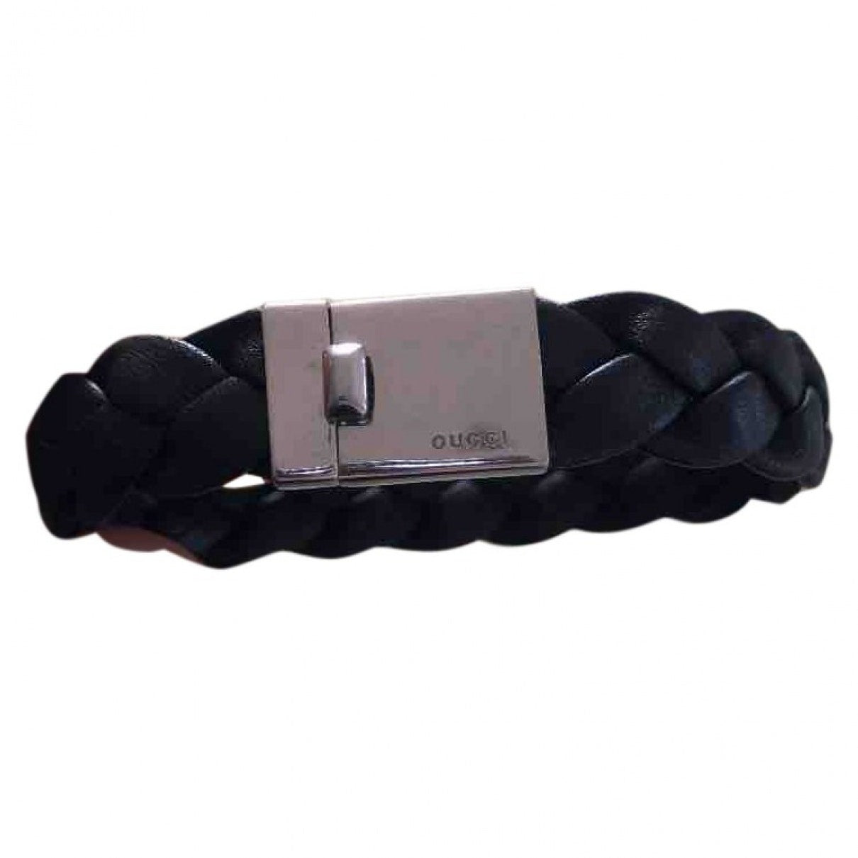 Gucci black leather bracelets