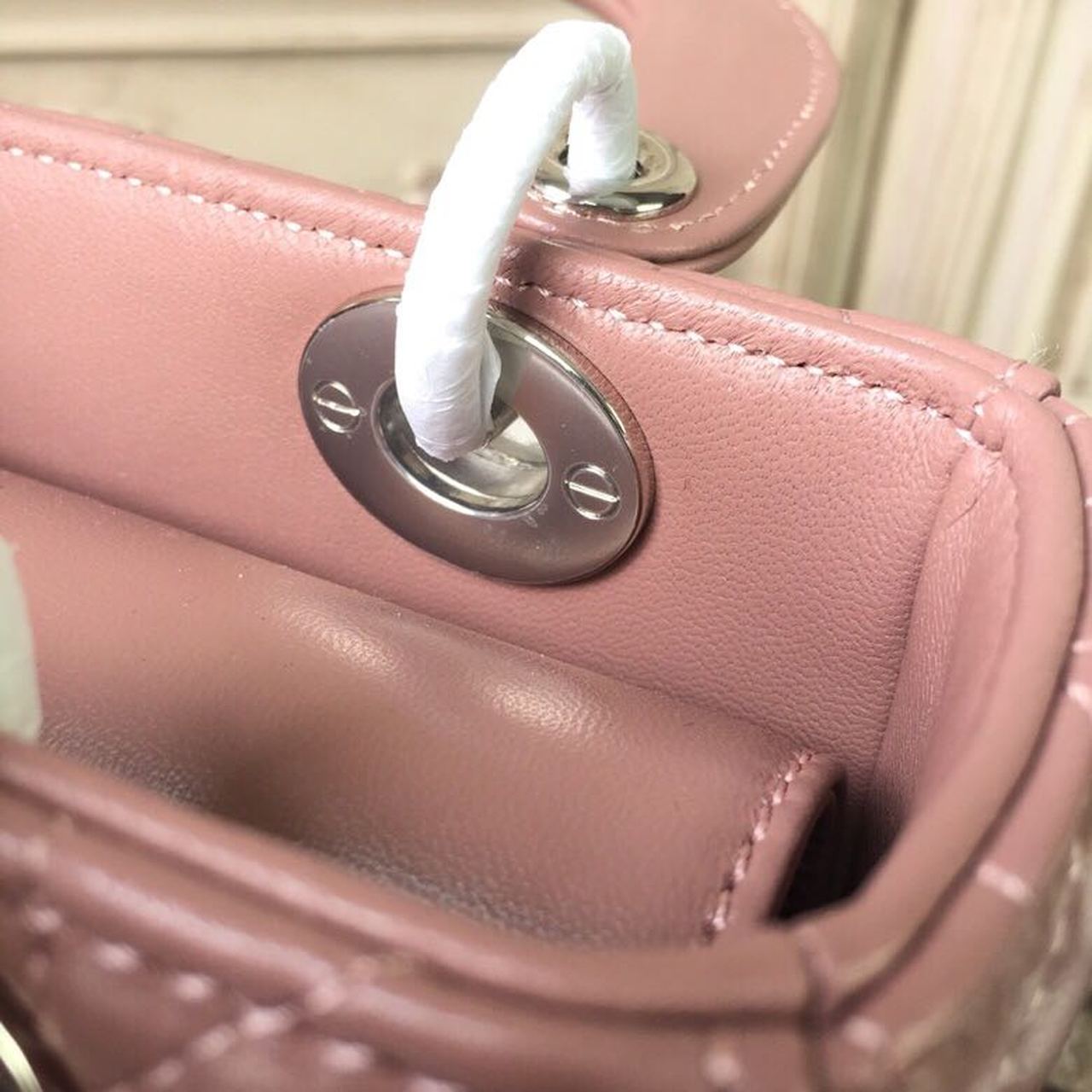 Top Quality MeTop Qualityum Lady Bag Dusty Pink SiTop Qualityer Hardware For Women 20cm/8in CD