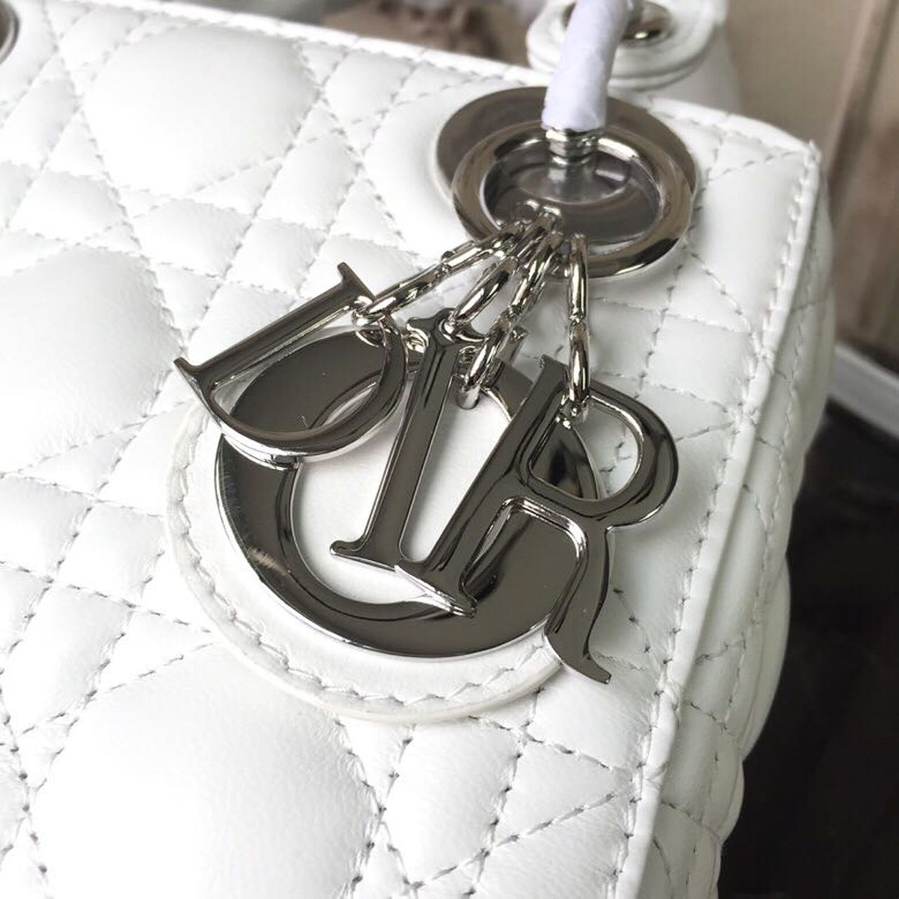 Top Quality Mini Lady Bag White Chain SiTop Qualityer Hardware For Women 17cm/6.5in CD