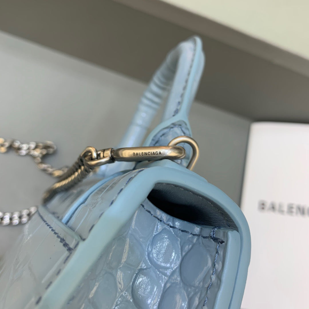 Top Quality Hourglass Mini Handbag With Chain In Blue, For Women,  Bags 4.7in/12cm