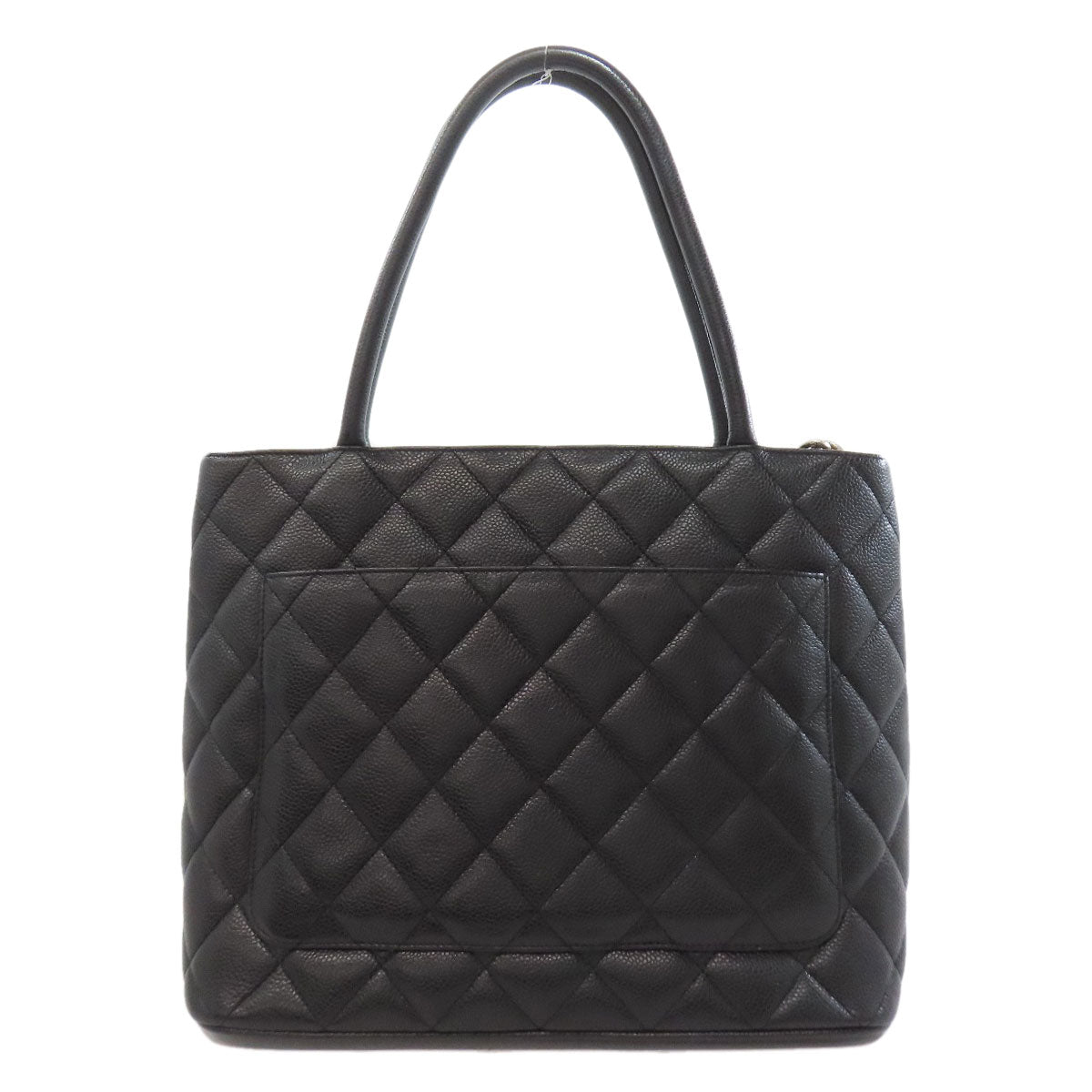 CHANEL Tote Bag Grained Calfskin Skin black   Tote SilverMetal
