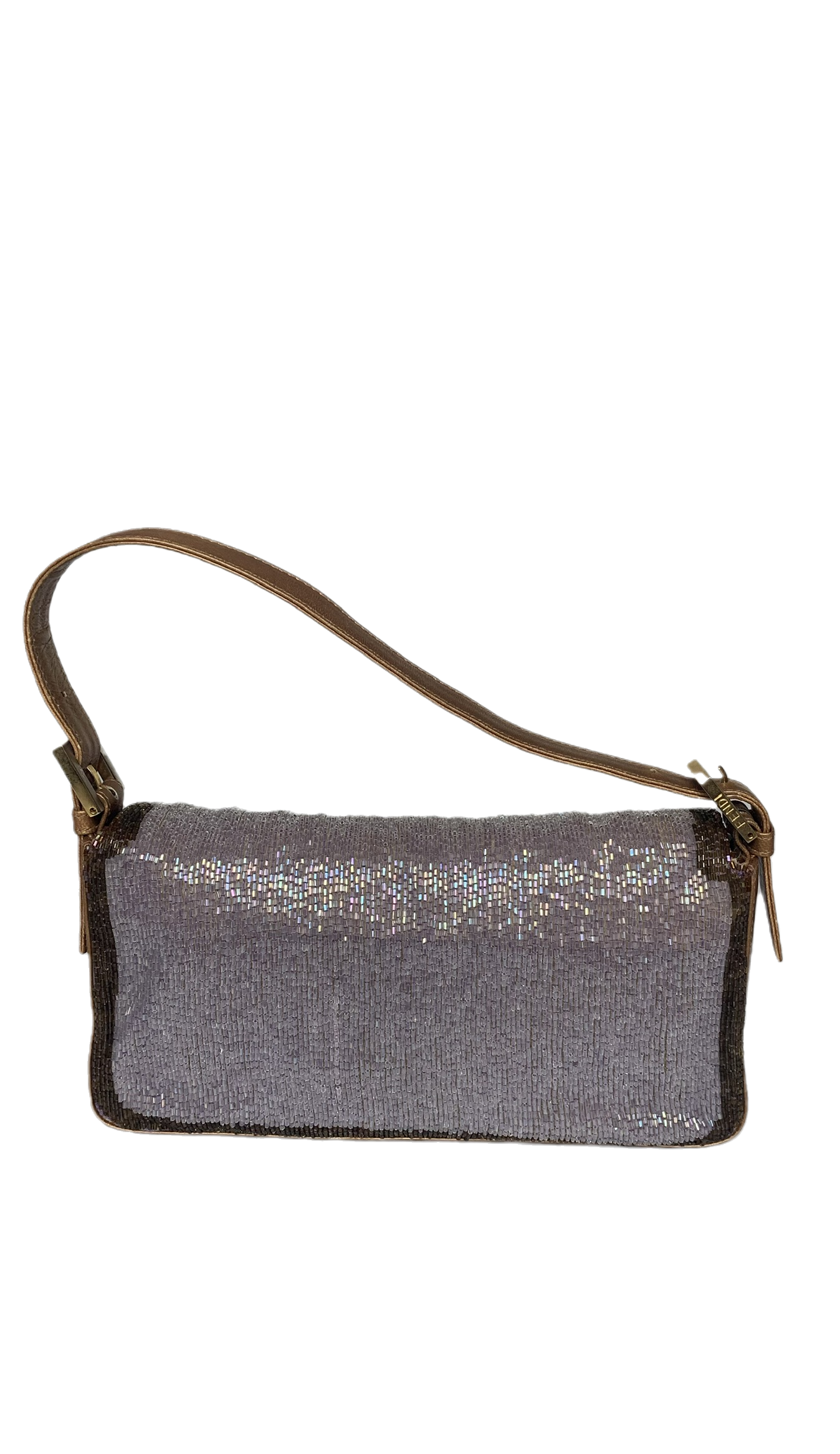 FENDI Baguette Glitter beads Lilac