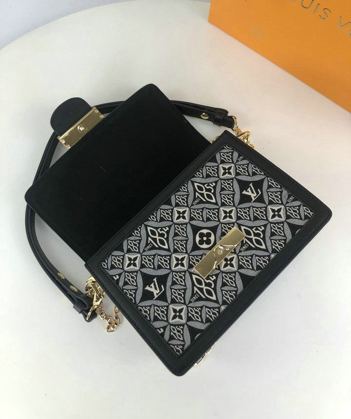 Top Quality Dauphine MM Monogram Flowers Gray For Women,  Shoulder And Crossbody Bags 9.8in/25cm Top Quality M57211