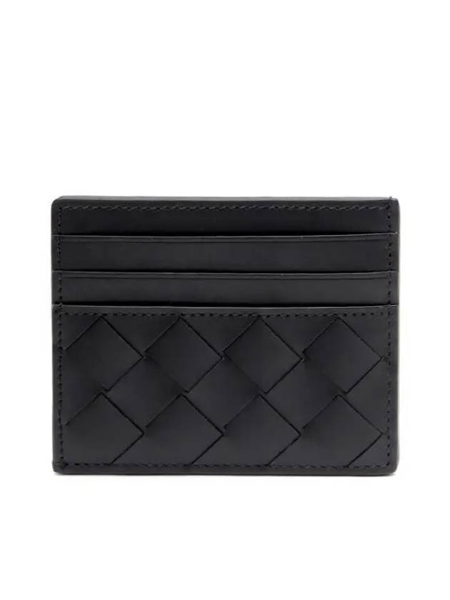 Luxury Bottega Veneta Intrecciato Card Wallet Black