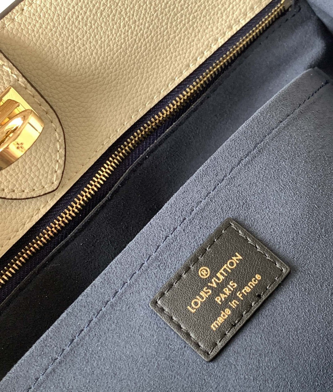 Top Quality On My Side MM Tote Bag Monogram Canvas Navy Blue For Women,  Shoulder Bags 12in/31cm Top Quality M55933