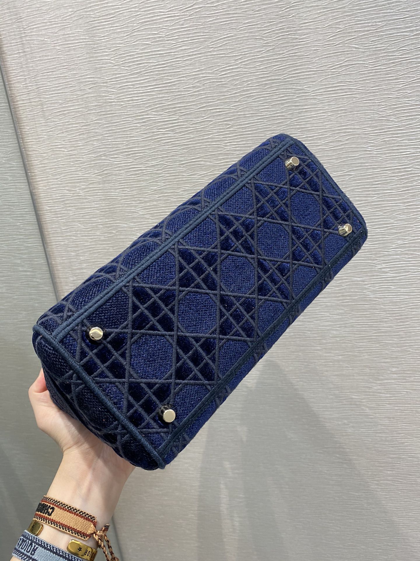 Top Quality Small Lady D-Lite Blue Bag For Women 9.5in/24cm CD