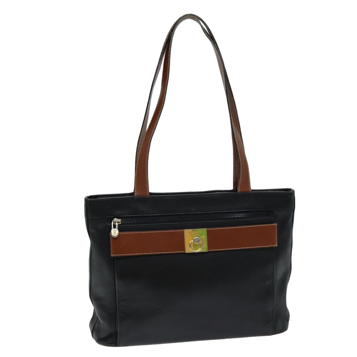 Luxury CELINE Tote Bag Leather Black  76016