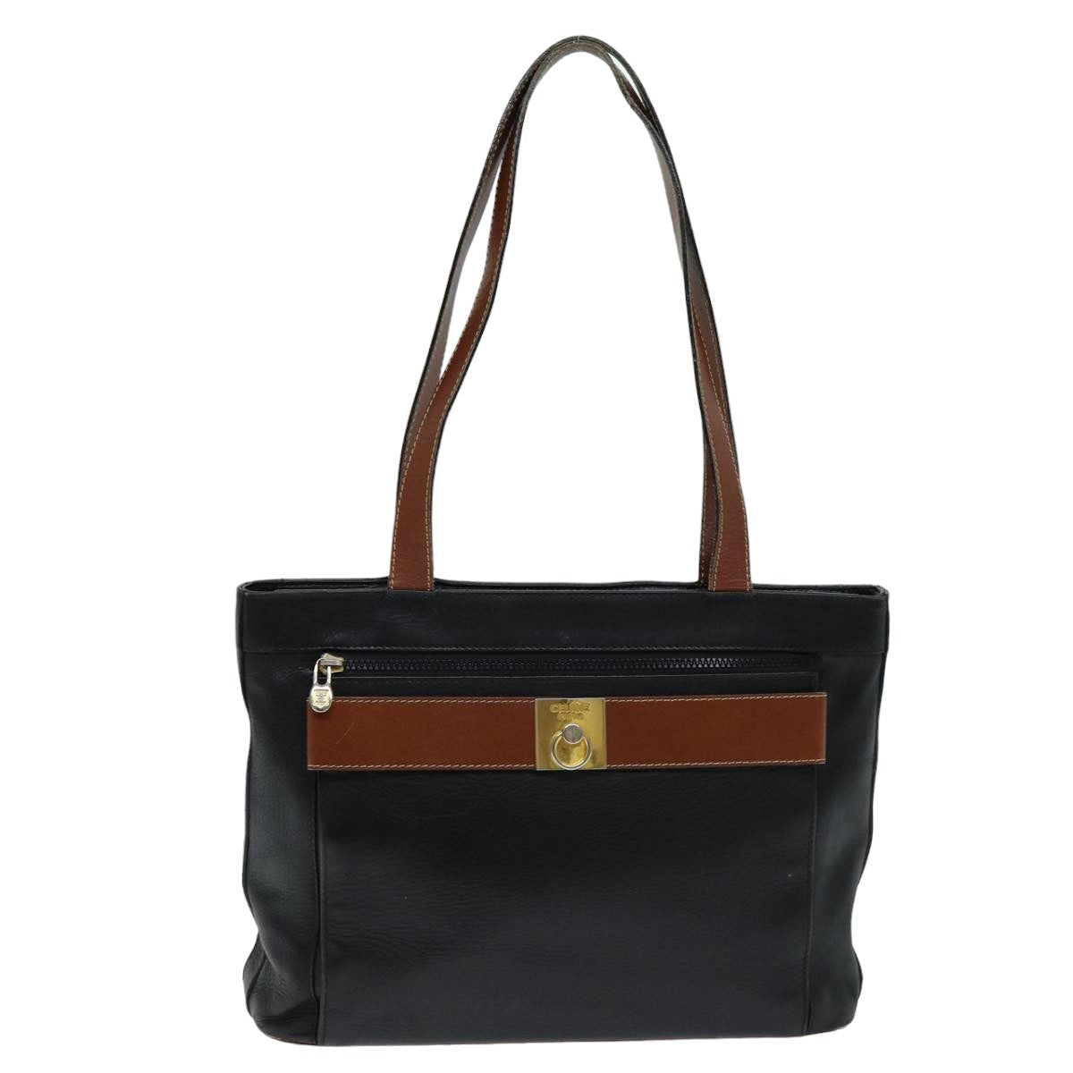 Luxury CELINE Tote Bag Leather Black  76016